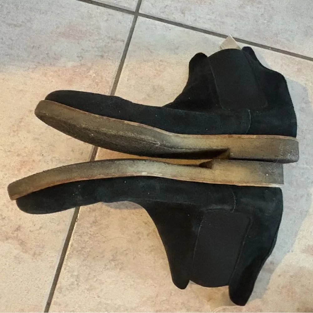 Common Projects Black Suede Chelsea Boots ankle shoes y2k design flats - Picture 8 of 8